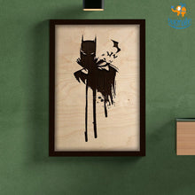 Load image into Gallery viewer, Batman Engraved Wooden Frame (19 x 13 inches)
